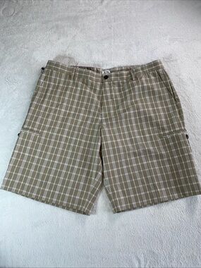 Adidas Men's Size 40 Beige Performance Plaid Golf Shorts Sz.  NWOTS